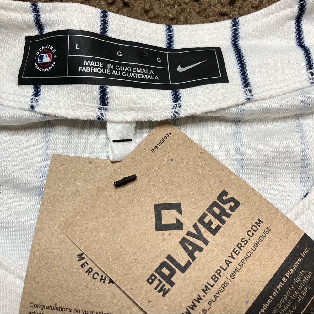 Nike New York Yankees Aaron Judge MLB Jersey Mens Size L White NWT Defect - Picture 7 of 10